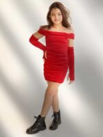 שמלת קטיפה EVE